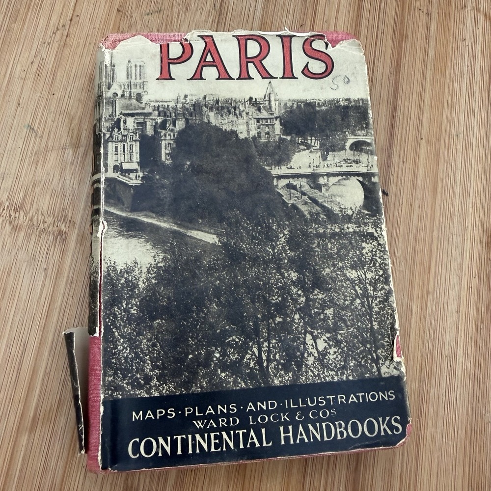 Paris and Environs Tourist Handbook 1929 Ward, Lock & Co. London Dustcover Inc